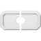 Ekena Millwork Emerald Architectural Grade PVC Ceiling Medallion, 16"W x 8"H x 3"ID x 5 1/2"C x 1"P, Two-Piece CMP16X8ED2-03000 - alternate 1